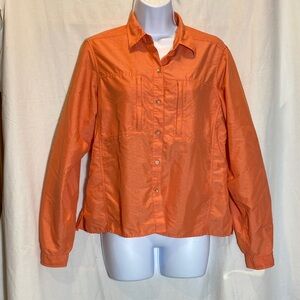 ExOfficio Coral/Orange Button-Up Outdoor Quick Dry Activity Shirt - Women-M